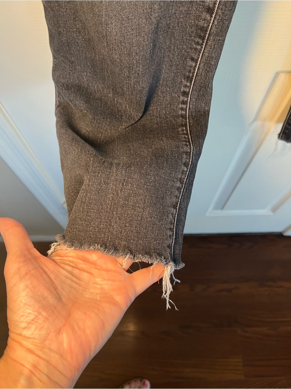 Veronica Beard Joey High Rise Straight Leg Jeans Vanishing Point Black Wash - Picture 5 of 8